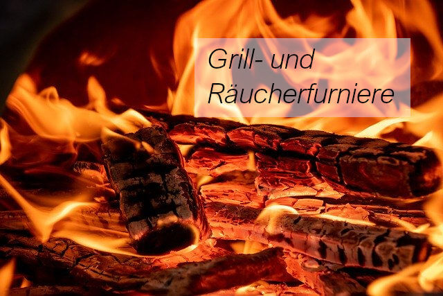 Grill- und Räucherfurniere, Buche, Kirschbaum, Erle